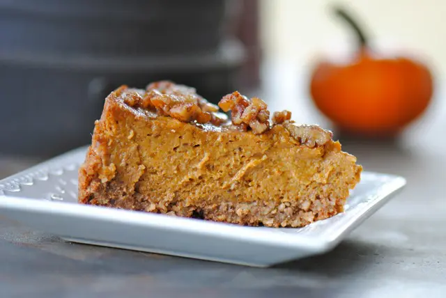 Marly's picture of gluten free vegan pumkin pie. Perfect for the holidays