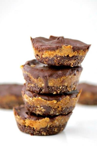 Almost Raw Peanut Butter Cups - a healthy alternative to the store-bought candy bar.
