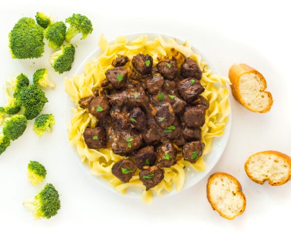 Easy Vegan Beef Stroganoff