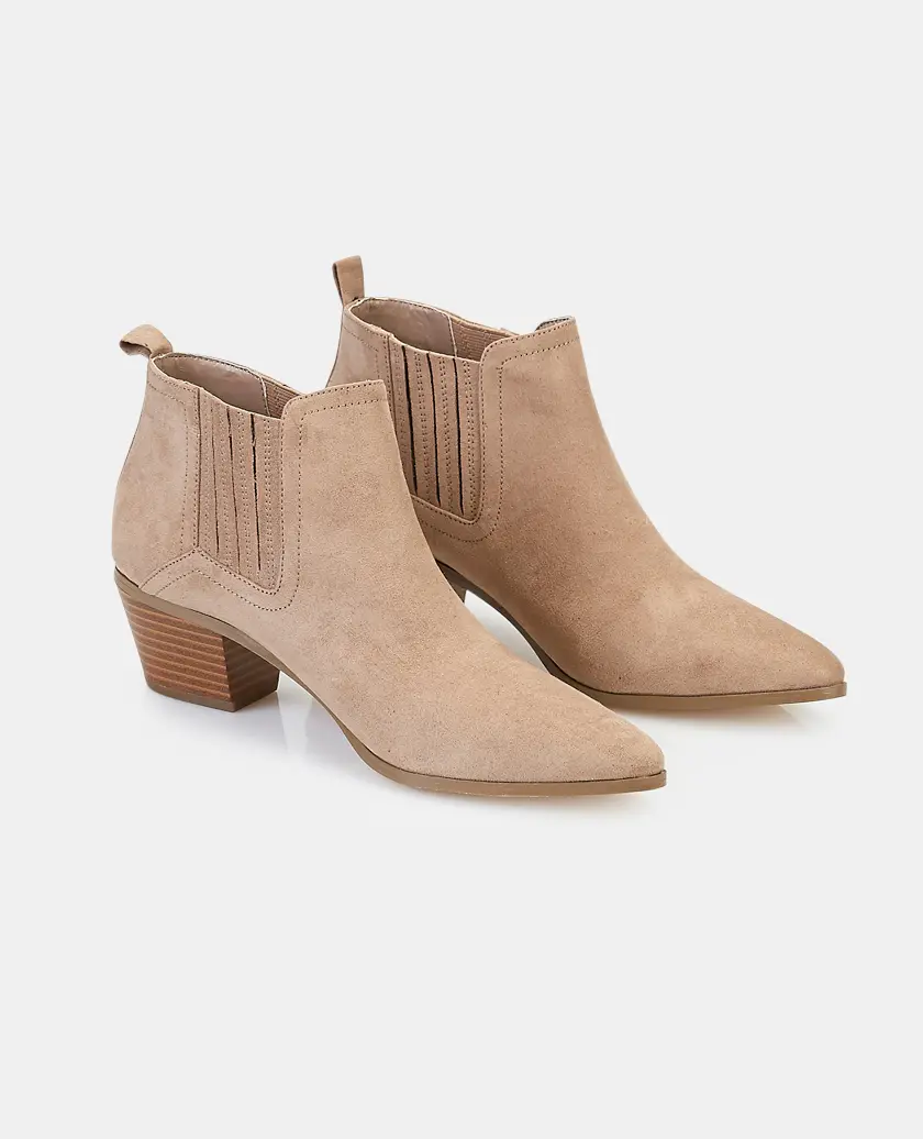 Faux Suede Pointy toe Booties