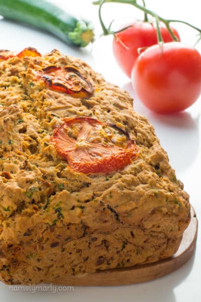 Vegan Savory Zucchini Bread. Create a delicious, Italian-inspired bread to serve with soups, salads, or just about any meal you choose. This quick bread is easy to make and a real crowd favorite!