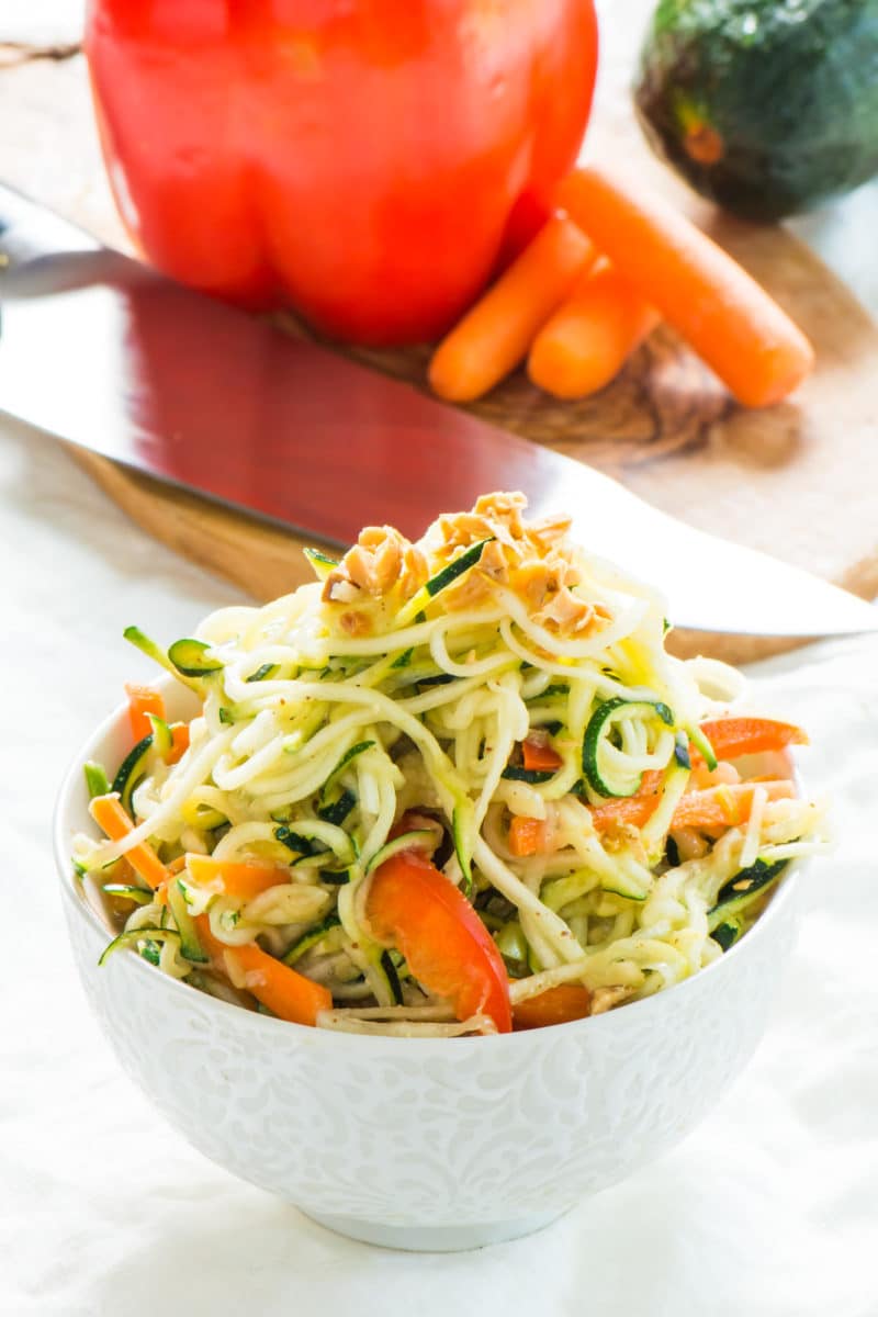 Pad Thai Zucchini Noodles Recipe Vegan Namely Marly