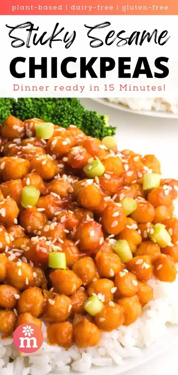 Easy Sticky Sesame Chickpeas - A 15-Minute Meal! - Namely Marly