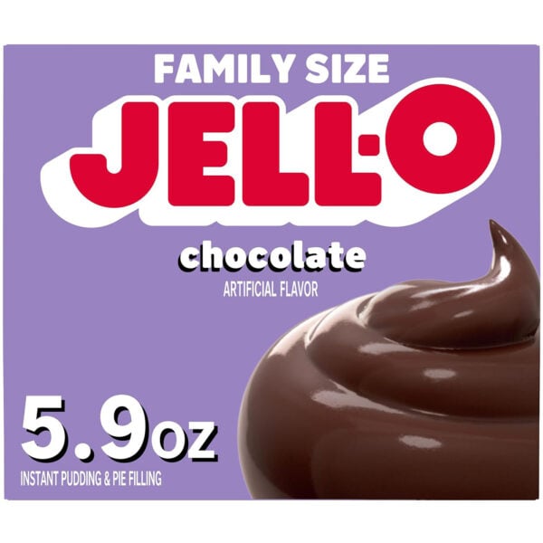 a box of jell-o chocolate pudding