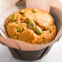 Chai Tea Spice Muffins with Pumpkin Seeds